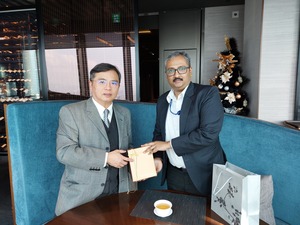 接待印度台北協會副會長施哲聖 (Mr. Rishikesh Swaminathan)